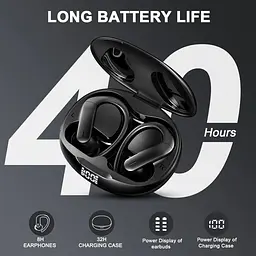 Бездротові навушники yobola, Bluetooth-навушники з глибокими басами, Hi-Fi стерео, 40 годин відтворення - мініатюра 2