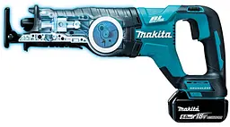 Пила шабельна акумуляторна Makita DJR187Z (32 мм, 2300/3000 об/хв, 670 Вт, BL, LXT, без акумуляторів та зарядного пристрою) - мініатюра 7