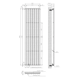 Вертикальний радіатор Navin Ellipse 480x1800-8, anticor, білий 10-012033-4880, Білий - мініатюра 6