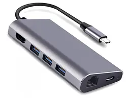 Адаптер Dynamode Dock-USB-TypeC-HDMI-USB3.0-RJ45