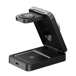 Настільна бездротова зарядка 3в1 HAVIT W3103 15W Gray HAVIT (28680-000) - мініатюра 4