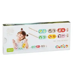 Силянки "Моя сімя"/Wooden lacing toy set "Me and mommy"