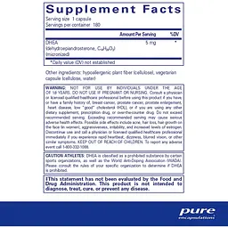 ДГЕА Pure Encapsulations DHEA 5 мг 180 капсул - мініатюра 2