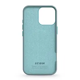 Силиконовый чехол для Apple iPhone 16 Pro, ICON2 Case, голубой, противоударный, панель, защита всего корпуса, матовая поверхность Soft Touch, выступает над дисплеем, совместим с защитными стеклами и пленками, с микрофиброй, ArmorStandart (ARM79639) - мініатюра 2