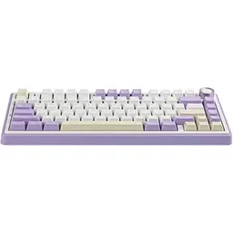 Клавіатура бездротова F75, White/Purple, Bluetooth 5.0 / 2.4GHz USB / Type-C, механічна (переми Aula teh0028292 - мініатюра 2
