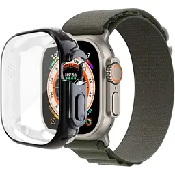 Чохол-накладка DK для Apple Watch Ultra 49mm (Series 1 / 2) Silicone Face Case (gun metal)
