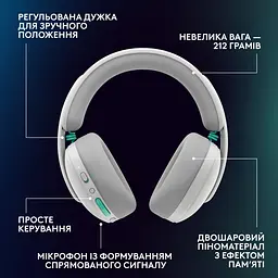 Ігрові навушники Logitech G325 Lightspeed Wireless White (981-001531) [158922] - мініатюра 5