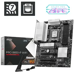Материнська плата MSI PRO B850-P WIFI (PRO B850-P WIFI) (Socket AM5, AMD B850, ATX) - мініатюра 5