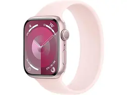 Смарт-часы Apple Watch Series 9 GPS 45mm Pink Alu. Case w. Light Pink Solo Loop - Size 7 (MR9T3+MTH73)