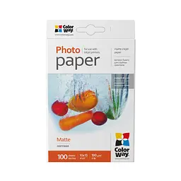 Фотопапір ColorWay 10 × 15 190 г матовий, 100 арк. (PM1901004R)