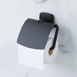 Тримач туалетного паперу з кришкою AM.PM Gem black A90341422 Чорний матовий - мініатюра 2