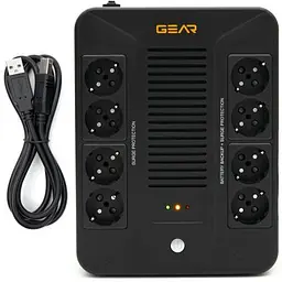 Пристрій безперебійного живлення GEAR (GU-850PLUS6) - мініатюра 2