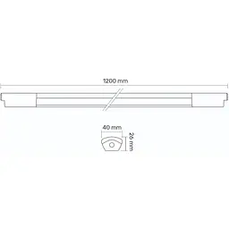 LED світильник IP65 лінійний магістральний TITANUM 36W 1.2М 6500K (TL-BNWL-36126) - мініатюра 6