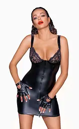 Сукня з мокрим ефектом Noir Handmade F254 Powerwetlook mini-dress, XXL - мініатюра 3