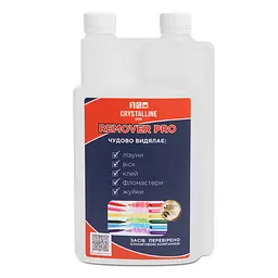 Засіб для чистки та видалення фломастерів, воску та лізунів Crystalline shop Remover Pro 1 л