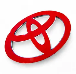 Емблема решітки задня для Toyota Хром 130х90 мм Пластик на скотчі (Завод) - мініатюра 3