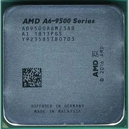 Процесор AMD AM4 A6-9500 Tray 2x3.5 ГГц Turbo Boost 3.8 ГГц Radeon R5 L2 1Мб Bristol Ridge 28 нм TDP 65 Вт