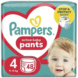Підгузки Pampers трусики Pampers Pants Розмір 4 (9-15 кг) 48 шт. (8006540068755)