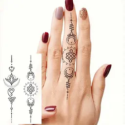 Набір дитячих тимчасових тату Чорні міні №2 Fresh Tattoo black-tattoo-mini-set-2-3, 30 штук по 9,5*5,5 см - мініатюра 3