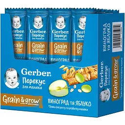 Фруктово-злаковий батончик Gerber Яблуко і виноград 50 г (2 шт. х 25 г) - мініатюра 6
