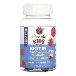 Біотин Biotin 5,000 mcg Kids Sugar Free - 60 gummies