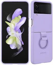 Оригінальний силіконовий чохол Silicone Cover with Ring Samsung Galaxy Flip4 Bora Purple (EF-PF721TVEGUA)
