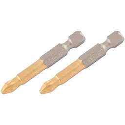 Біта викруткова MasterTool насадка хрестоподібна Granite PH2 x 50 мм титан в упаковці 2 шт.