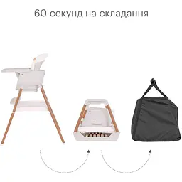 Стільчик для годування Tutti Bambini Nova 7 в 1 бежевий (611010/7508) - мініатюра 3