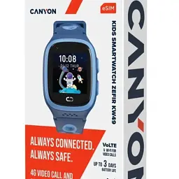 Смарт-годинник Canyon ZEFIR KW-49 E-SIM 4G GPS Blue Дитячий смарт-годинник (CNE-KW49BL) - мініатюра 7