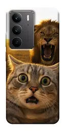 Чохол Demsky Shocked cat and lion для Realme C75
