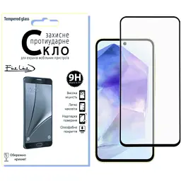 Скло захисне Fine Line Samsung Galaxy A55 Black (FL-TGFG-345)