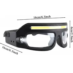 Захисні окуляри LED COB BL HP 2608 led з підсвіткою для ремонту - мініатюра 5