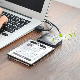 Перехідник Ugreen USB 3.0 Type-A SATA III F + DC Adapter CR108 чорний - мініатюра 6