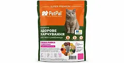 Cухий корм PetPal для дорослих активних котів з рибою та рисом, 1кг