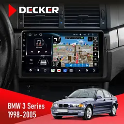 Штатна магнітола BMW 3 Series (E46) 1998-2005 Decker D9-011 4x64, DSP, 4G, 360 Decker (НФ-00005451)