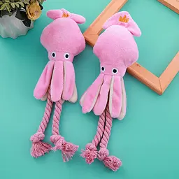 М’яка іграшка для собак Derby Octopus Shape Dog Plush Toy with Cotton Rope - мініатюра 6