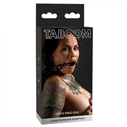 Силіконовий кляп-кільце Taboom Open Ring Gag, чорний - мініатюра 3