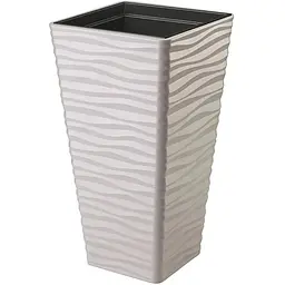 Горщик для квітів Form-Plastic Sahara slim квадро-35 49.9 л сірий (3960-055)