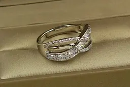 Кільце Xuping Jewelry Нахльост 17 р сріблясте - мініатюра 2