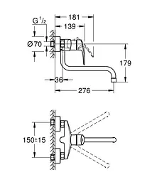 Змішувач для кухні Grohe Eurosmart 32224003 Хром - мініатюра 4