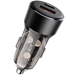 АЗП Acefast B12 PD30W+QC3.0 total 60W (1USB-A/1C) Black