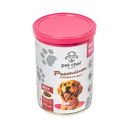 Вологий корм для дорослих собак Pet Chef, шматочки в желе з яловичиною 415 г