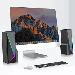 Акустична система Hewlett Packard 2.0 HP DHE-6005 USB 6W LED підсвітка RGB - мініатюра 7