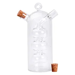 Пляшка для олії та оцту подвійна Bubbles 100/300 мл скляна Yiwu HP-34-15 - мініатюра 3