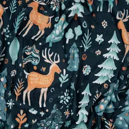 Плед Ardesto Christmas Flannel 160х200 см 100% поліестер олені зелений pbe0050482 - мініатюра 4