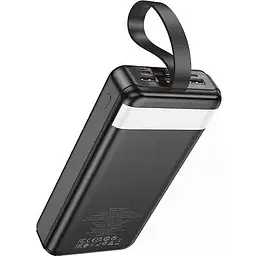 Портативна батарея Hoco J123B Element 22.5W+PD20W with LCD and LED-lamp 30000 mAh Black - мініатюра 4