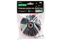 Насадка шліфувальна для дриля та болгарки APRO УШМ з липучкою кругла 100 x 10мм - мініатюра 2