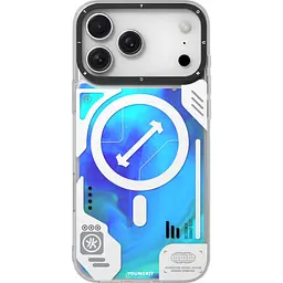 Чохол YoungKit Cyberpunk Luminous Case with Magnetic Ring для Apple iPhone 17 Pro Glow Blue [168231]