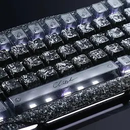 Клавіатура GravaStar Mercury V60 Pro 60 keys UFO Magnetic Gaming 8K USB-A RGB Crystal Rose (GSV60PRO_CF_BLK) - мініатюра 4