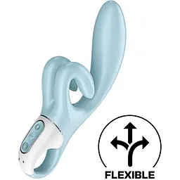 Вібратор-кролик Satisfyer Touch Me Блакитний з подвійним відростком - мініатюра 3